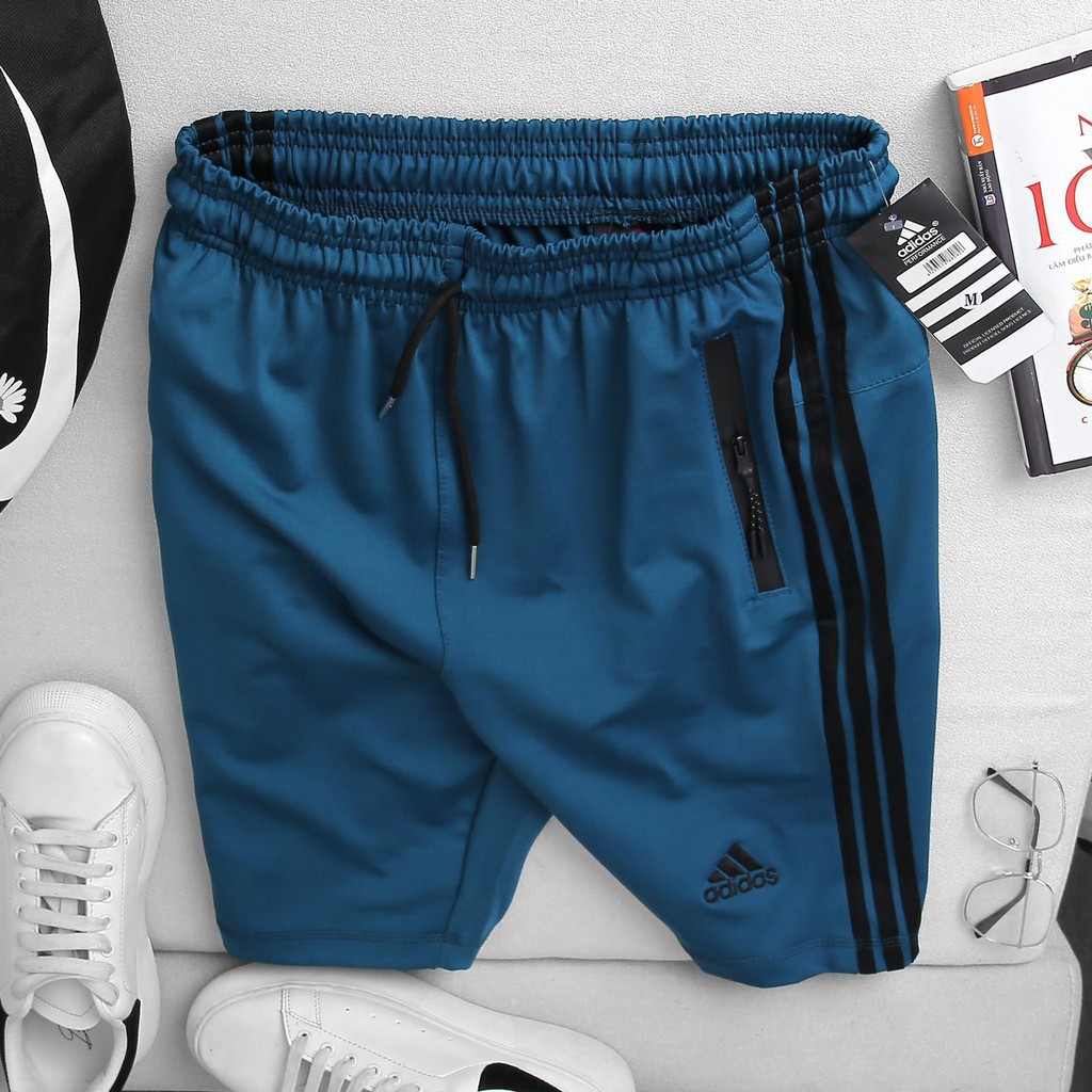 Quần short nam thể thao - quần đùi ba sọc nam cao cấp khóa kéo chống nước QS13 | BigBuy360 - bigbuy360.vn