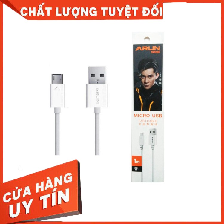 [CHẤT LƯỢNG SỐ 1]  Cáp sạc Arun MicroUSB dành cho Các Dòng Android dài 1m,Dây Chính Hiệu Sạc Nhanh, ít Lỗi