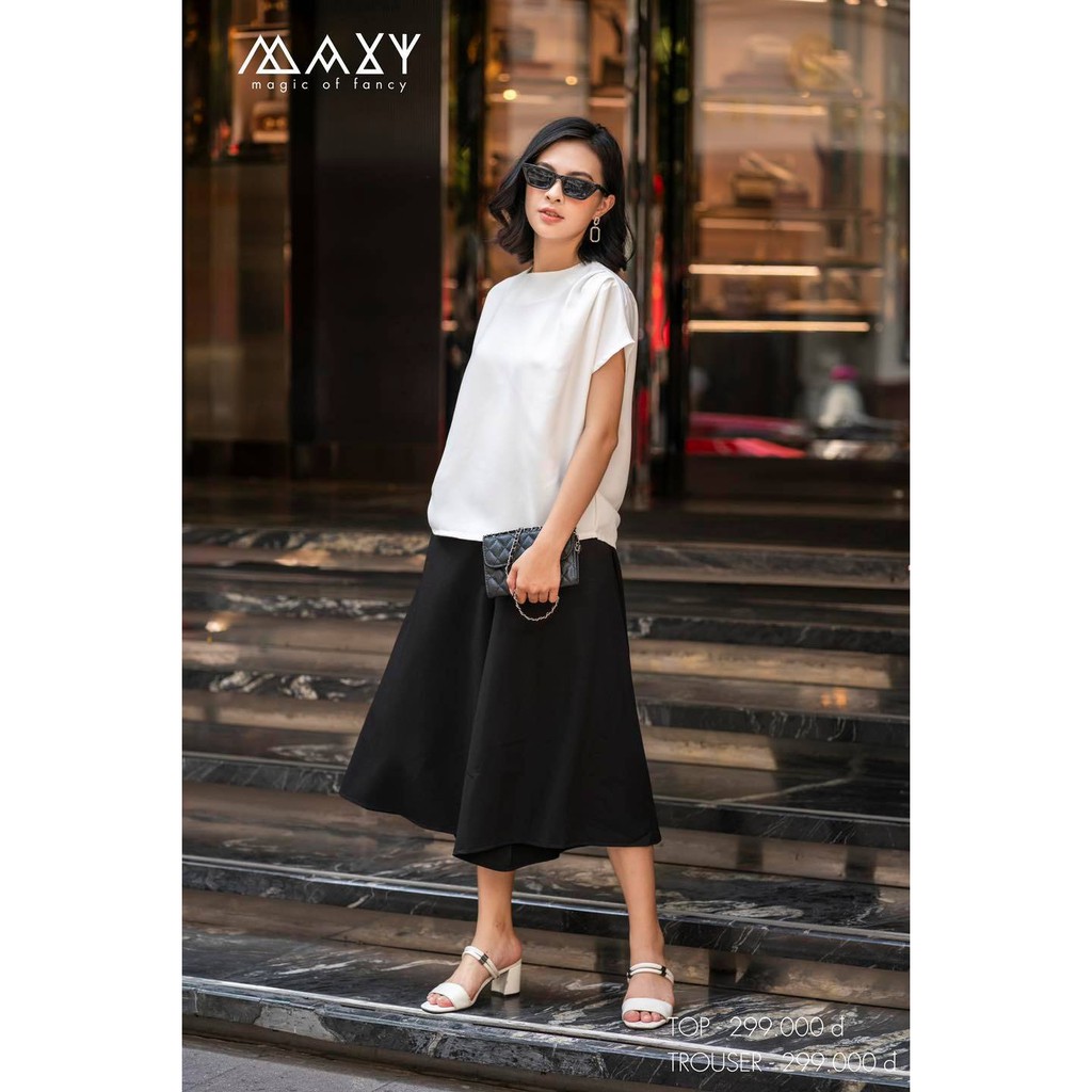 Quần nữ ống rộng giả váy trouser Maxy Workshop | BigBuy360 - bigbuy360.vn