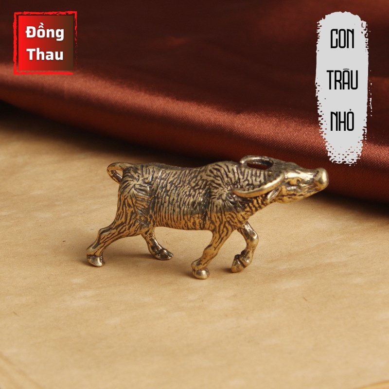 Tượng Phong Thủy Bằng Đồng Hình Con Trâu Nhỏ
