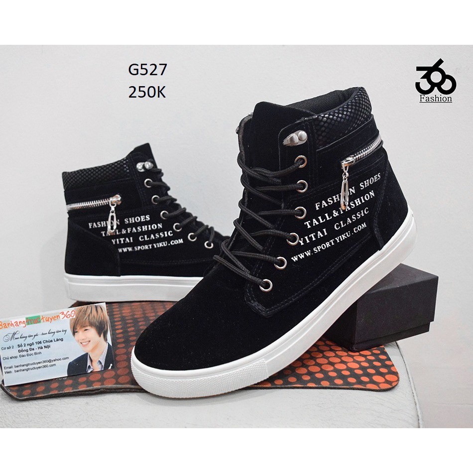 Giày sneaker cao cổ nam khóa cạnh | BigBuy360 - bigbuy360.vn