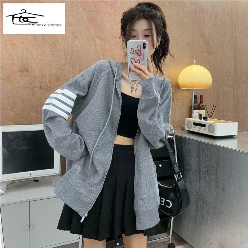 Áo Khoác Hoodie Dáng Rộng Phong Cách Mới Thời Trang Xuân Thu Cho Bạn Gái 2022