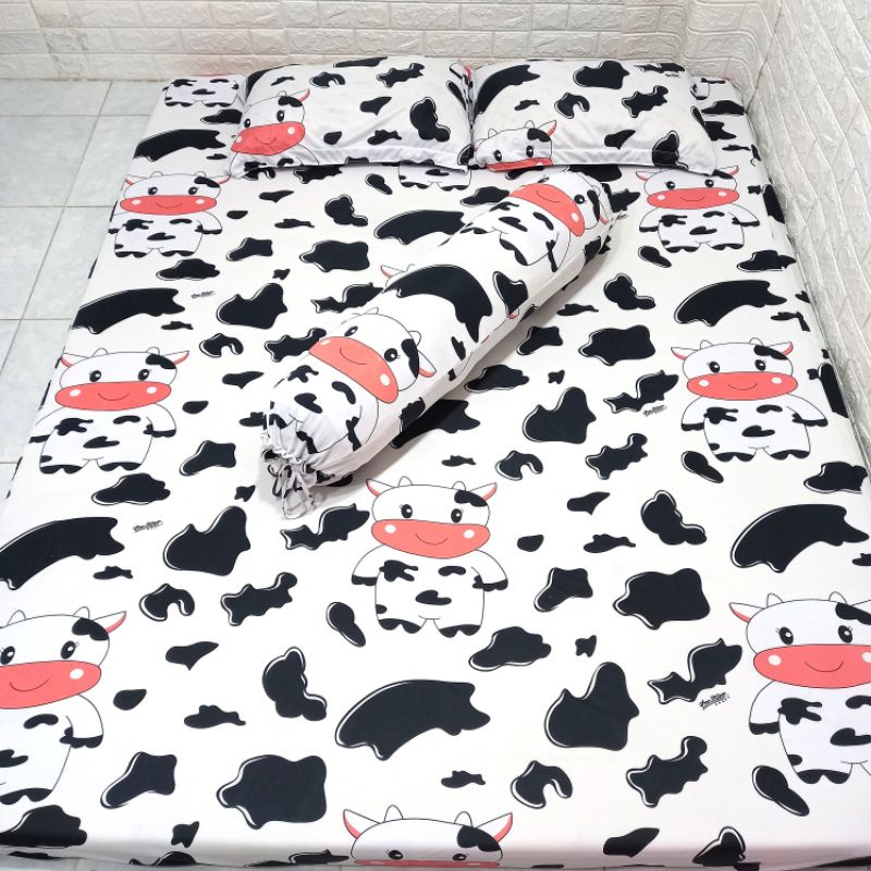 BỘ DRAP THUN HÀN QUỐC BÒ SỮA CUTE .