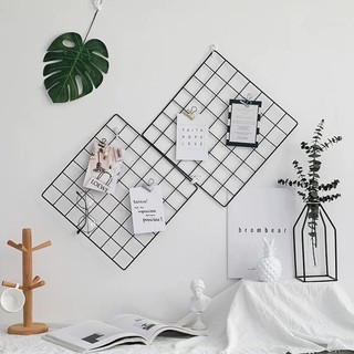 Bộ 2 Khung Lưới Sắt Nghệ Thuật 2 Màu Trắng Và Đen Treo Tường Và Bàn Làm Việc - Khung Lưới Decor Size 35*45Cm, 35*35Cm