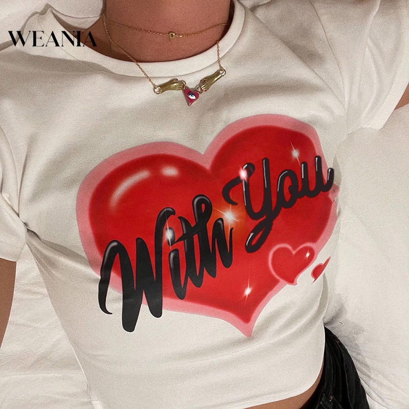 Áo Thun In Hình Trái Tim Thời Trang Hè D0322