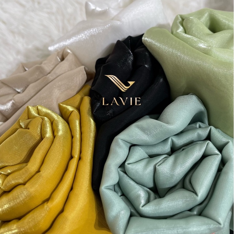 Vải Silk Organza cao cấp nhà Lavie mỏng nhẹ, thanh lịch, vải may váy đầm, váy dạ hội sang trọng