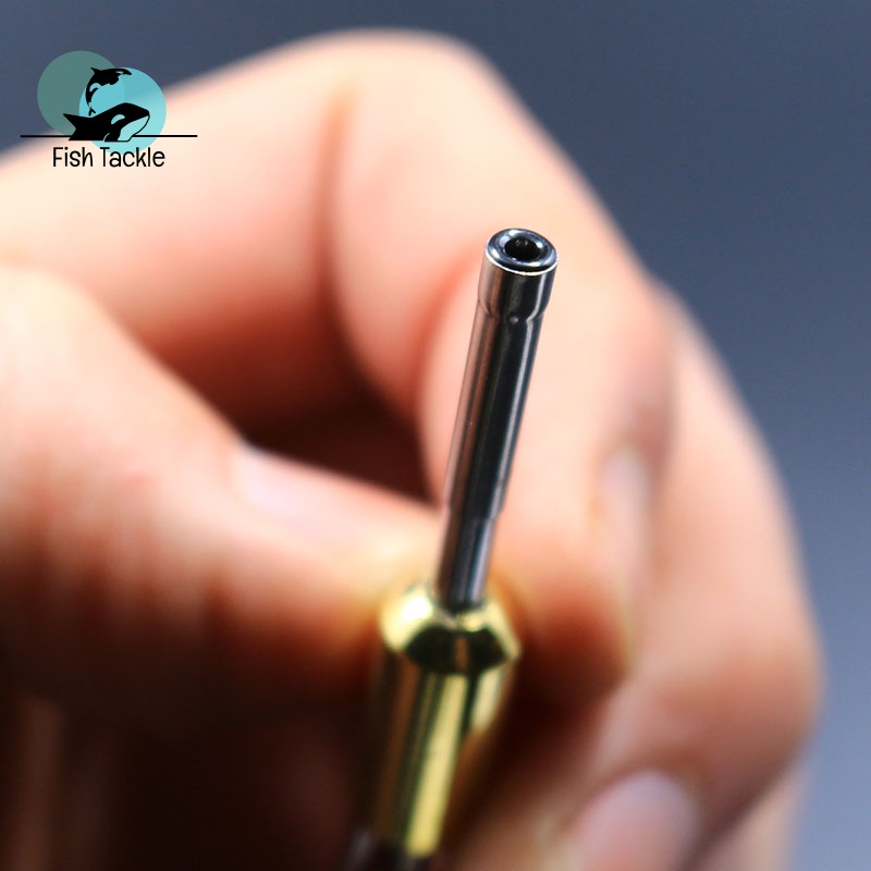 Giá Đỡ Suốt Chỉ Câu Cá Bằng Sứ Màu Đen Đầu Cong / Kích Thước Tiêu Chuẩn