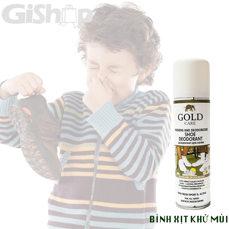 Chai Xịt Khử Mùi Hôi Giày, Da GoldCare GC3003