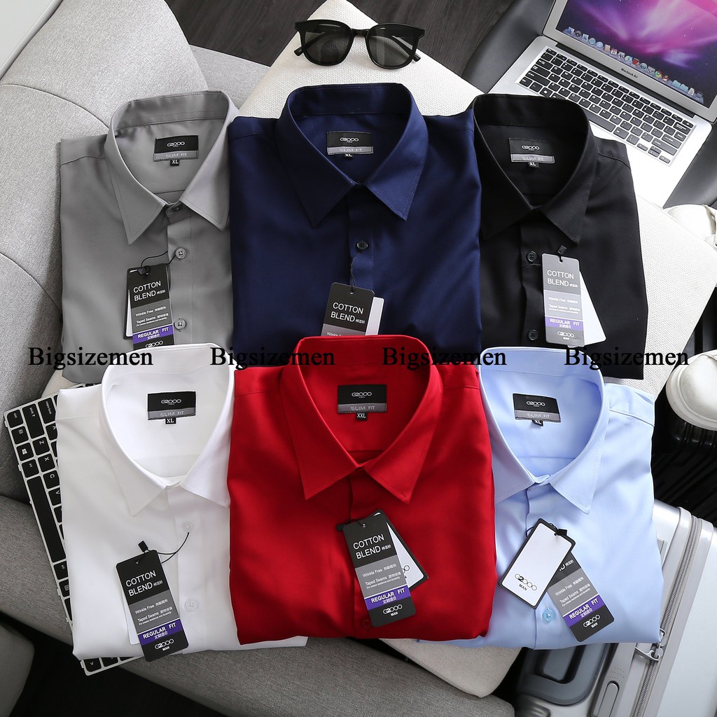 BIGSIZE - Áo sơ mi nam tay ngắn bigsize nhiều màu form 70-140kg