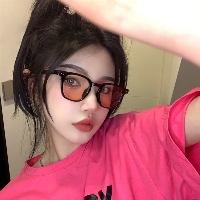 Kính Mát Gọng Vuông Màu Gradient Phong Cách Retro Thời Trang