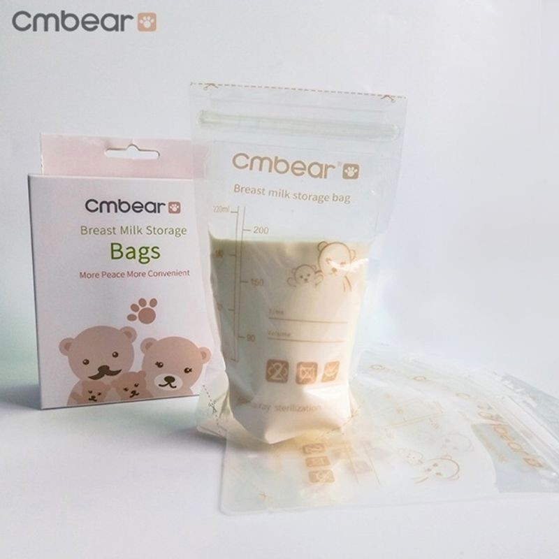 Hộp 30 túi trữ sữa CM Bear 220ml Chống Rỉ tốt