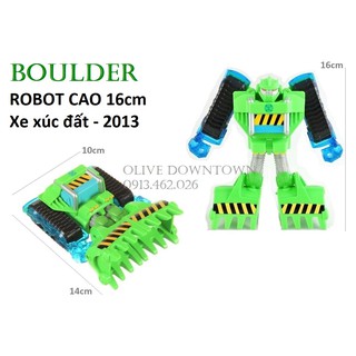 ⭐️ BOULDER - Robot 16cm lắp ráp thành xe xúc đất to - Transformers Rescue Bot Academy