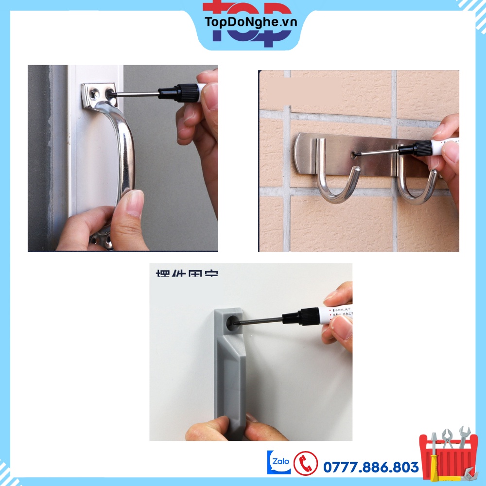 Bút đánh dấu khoan mũi dài 30mm hỗ trợ công việc kỹ thuật, bút lấy dấu 3cm gạch men, tường, gỗ có thể đổ mực