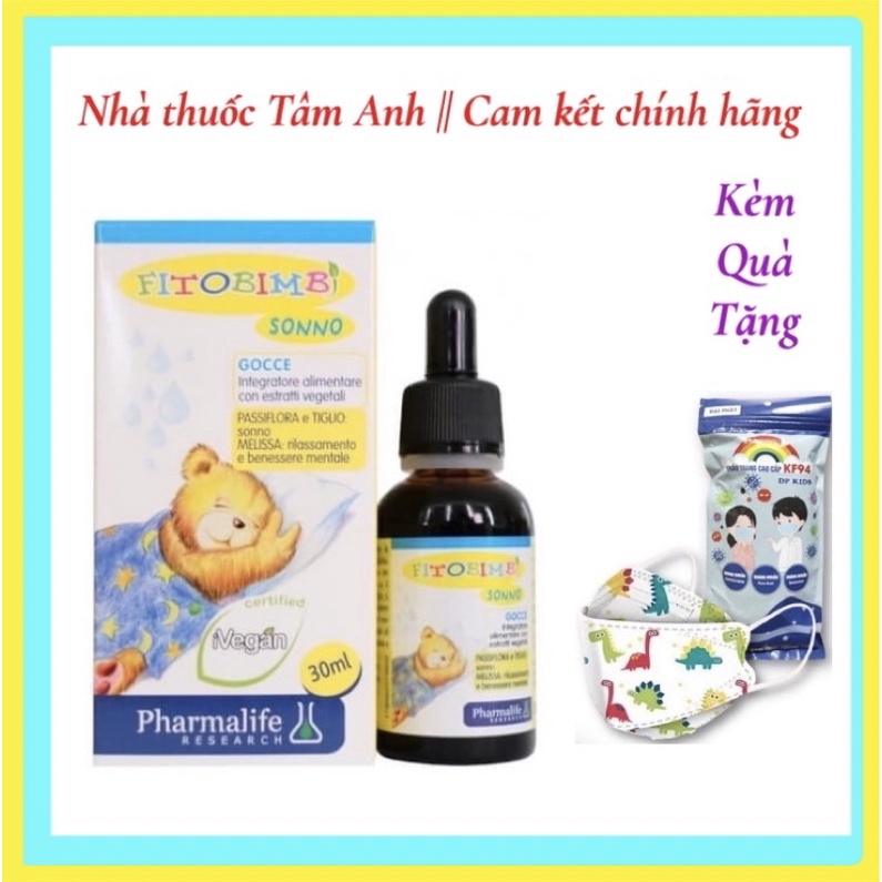 Fitobimbi Sonno, Siro thảo dược giúp bé ngủ ngon, ngủ sâu giấc, giảm căng thẳng