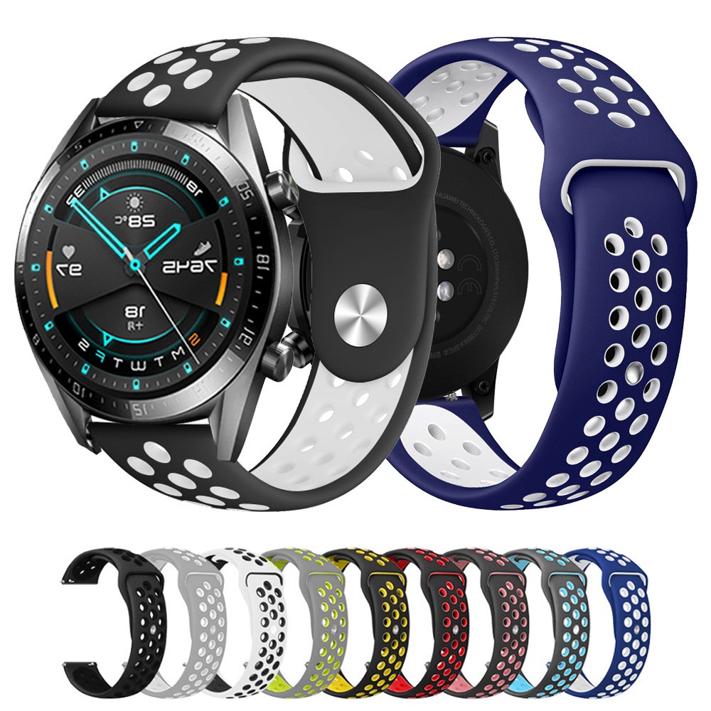 Dây Đeo Silicone Thay Thế Cho Đồng Hồ Thông Minh Huawei Watch GT2 GT3 Pro 46mm 42mm 43mm GT2e