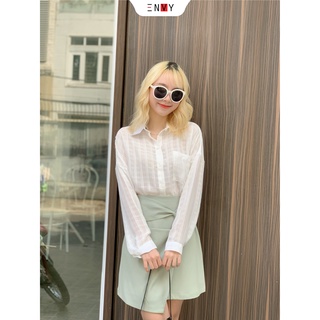 Áo sơ mi nữ caro vải mềm ENVY S112