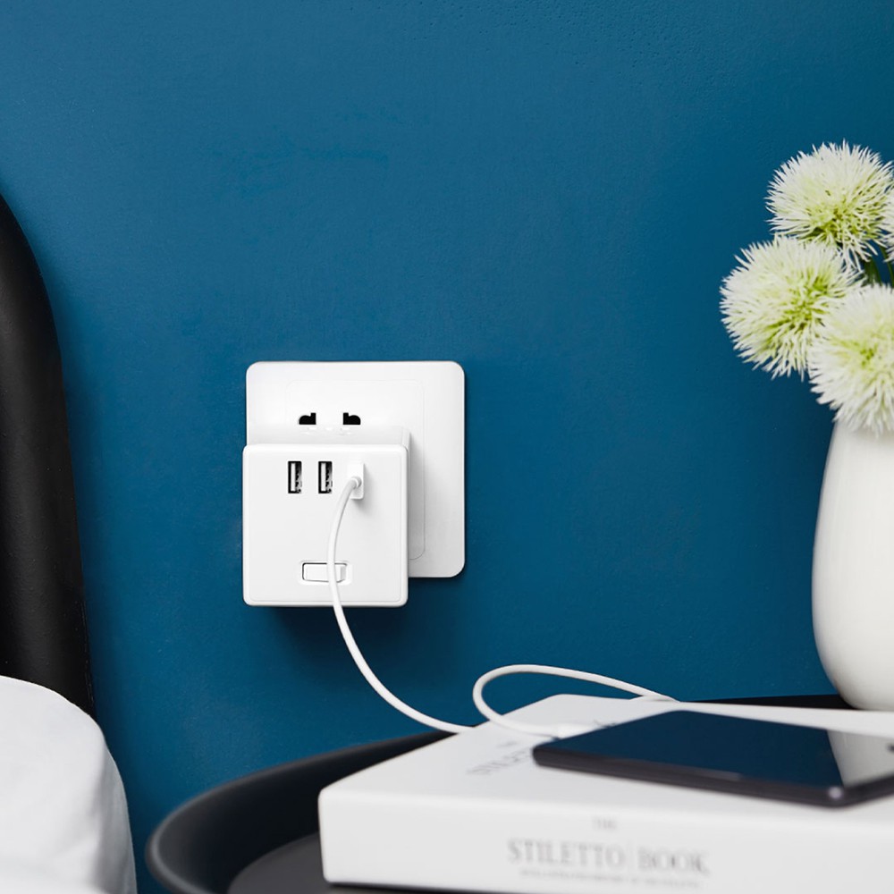 Xiaomi Youpin Củ Sạc Điện   Magic MJCXB3-02QM/MJHQ3-01QM Hình Khối Hỗ Trợ 6 Cổng USB Mini Tiết Kiệm Không Gian