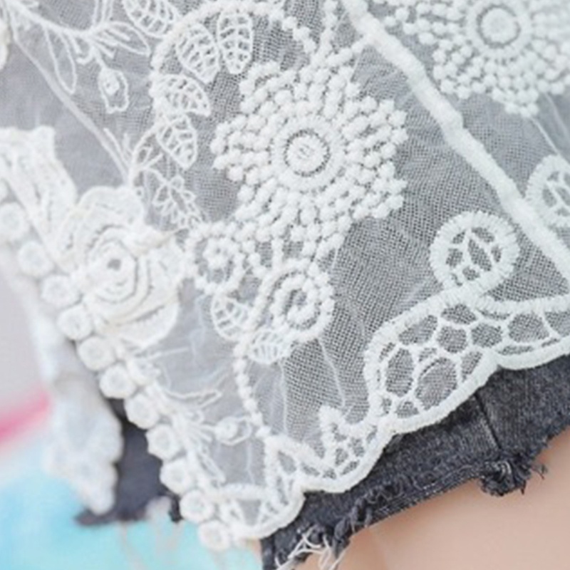 Brroa Áo Khoác Cardigan Ren Tay Lỡ 3 / 4 Thêu Hoa Mặc Ngoài Bikini Thời Trang Mùa Hè Cho Nữ