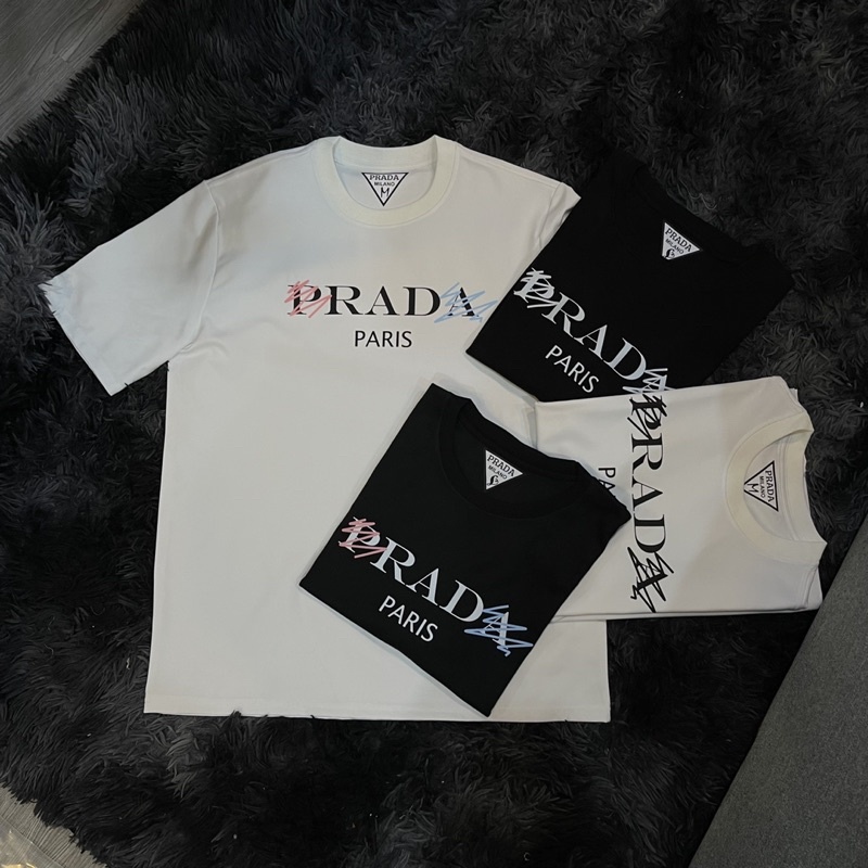 Áo thun Prada mới nhất Áo thun in chữ cái cấp