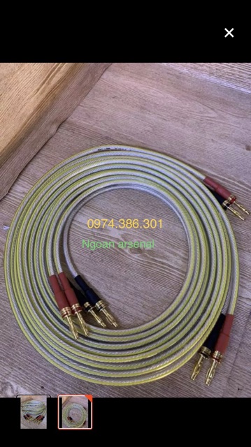 Dây loa bắp chuối dây mạ bạc cao cấp Hi end YARBO