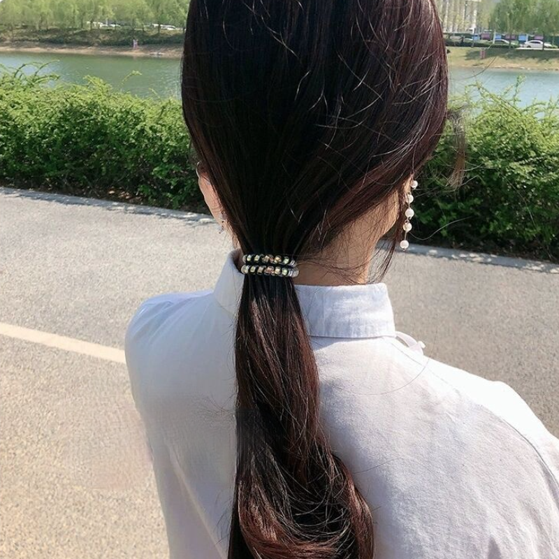 Korean Style Sweet and Simple Phone Cord Hair Ring Fashion Girl Hair Accessories