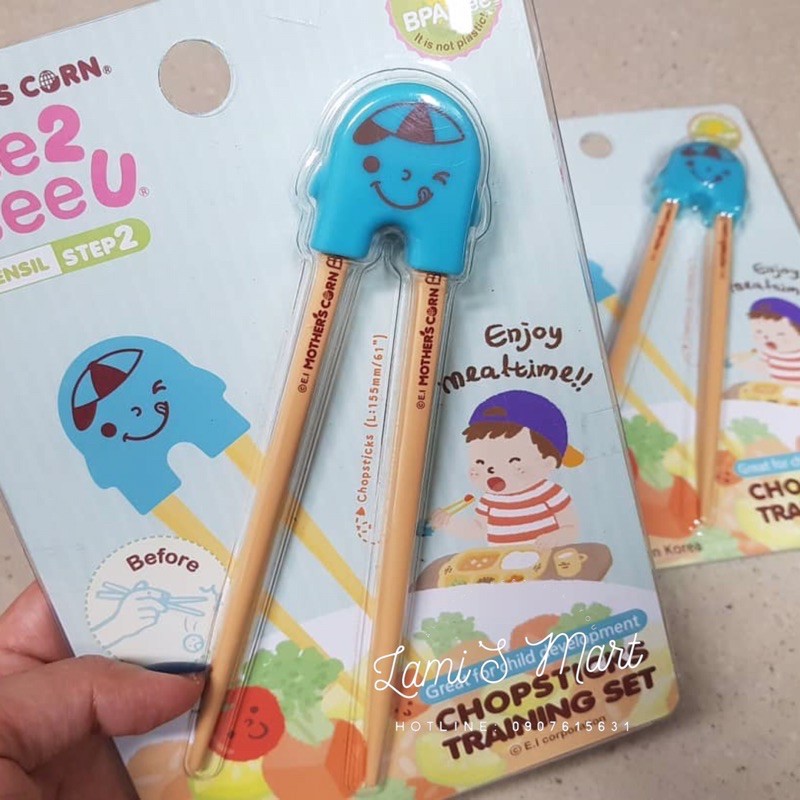 Đũa Tập Ăn Mother’s Corn Made in Korea Đũa tập gắp cao cấp cho bé