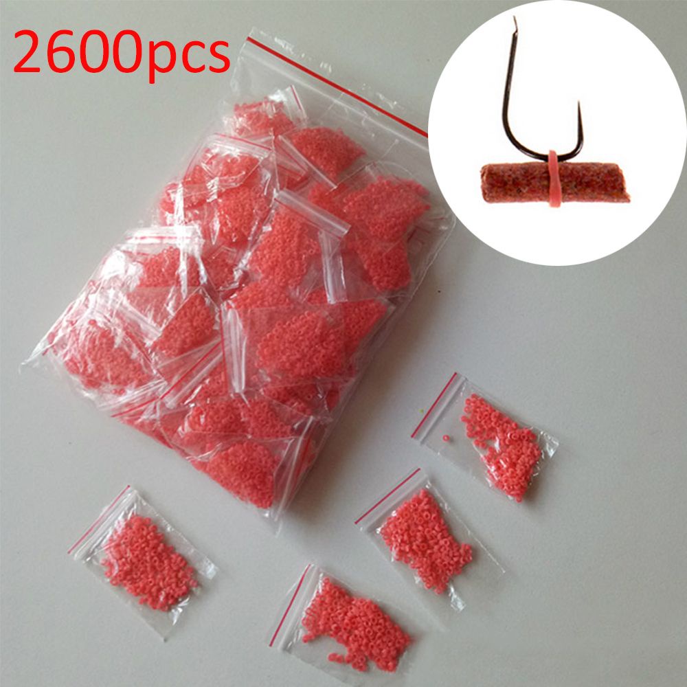 13 Túi 2600 dây cao su màu đỏ dùng để gắn trùn huyết làm mồi câu cá siêu bền