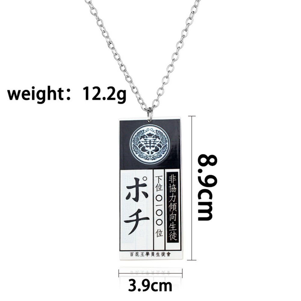 ALLGOODS Unisex Anime Kakegurui Necklace Saotome Yumeko Jabami Cosplay Jewelry Ryouta Suzui Compulsive Gambler Acrylic Mary Pendant Necklace