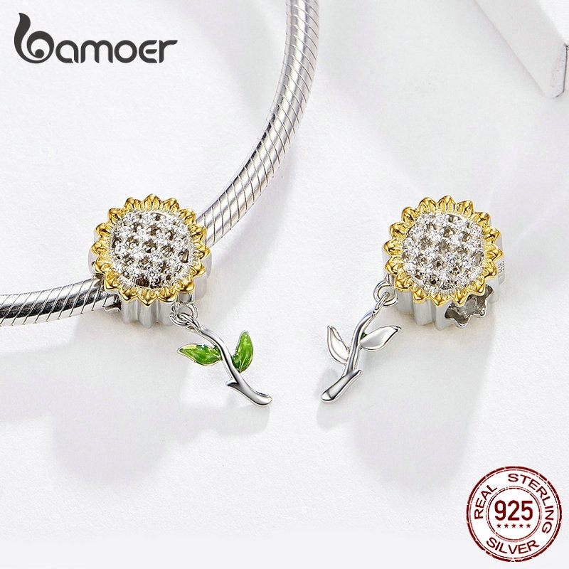 Hạt Charm BAMOER Hình Bông Hoa Hướng Dương Diy | BigBuy360 - bigbuy360.vn