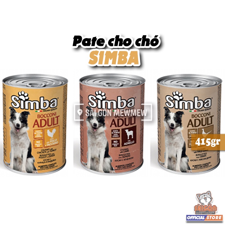 Pate SIMBA cho chó 415gr