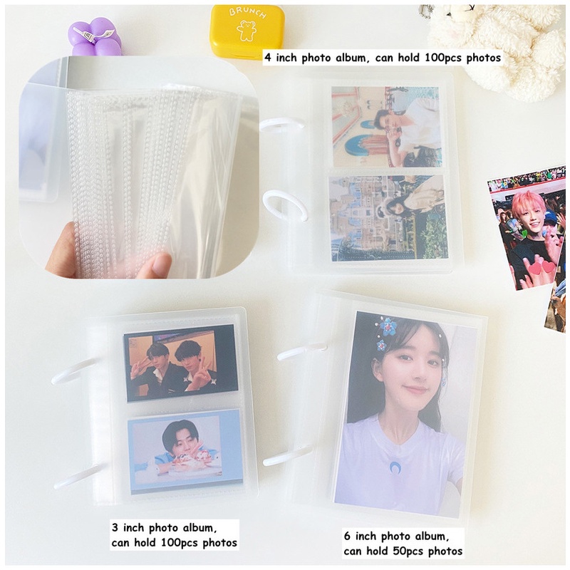 Album Đựng Ảnh Trong Suốt 3 / 4 / 6inch Kèm 25 Vách Trong Suốt