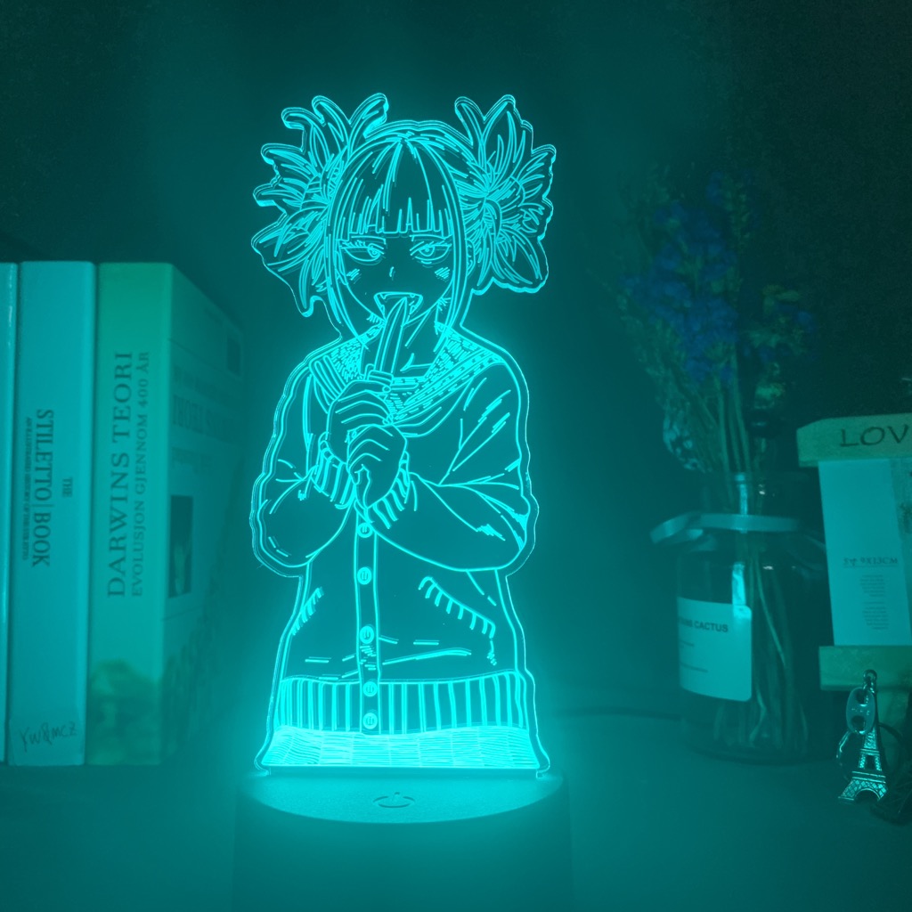 Led Night Light Anime My Hero Academia Toga Himiko Figure Gift Nightlight for Kids Bedroom Decoration Light Bedside Table 3d Lamp USB