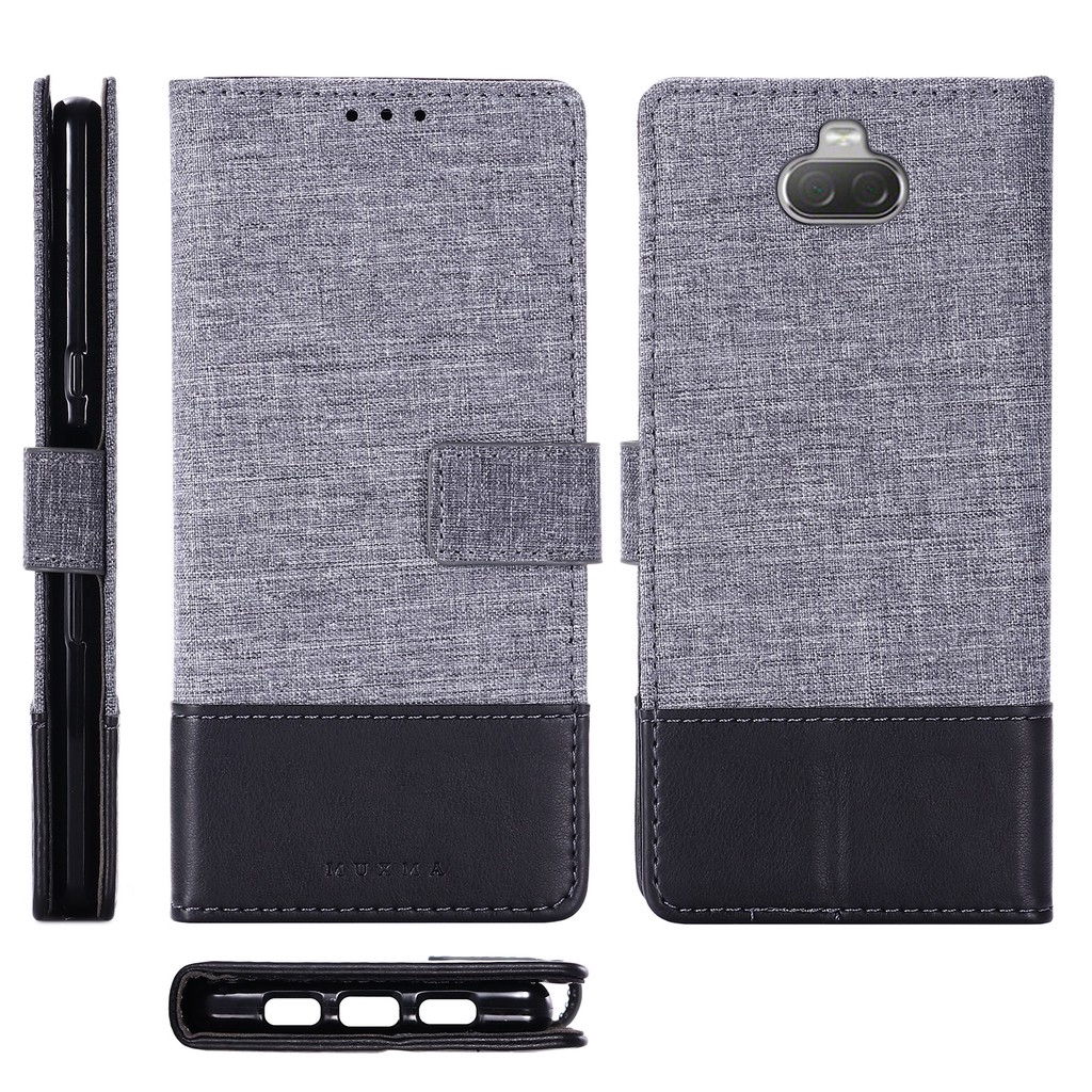 Case Sony Xpreia XZ3 X XA XA2 Ultra XZ XZ1 Premium XZ2 Compact Flip Cover Canvas TPU PU Leather Wallet Card