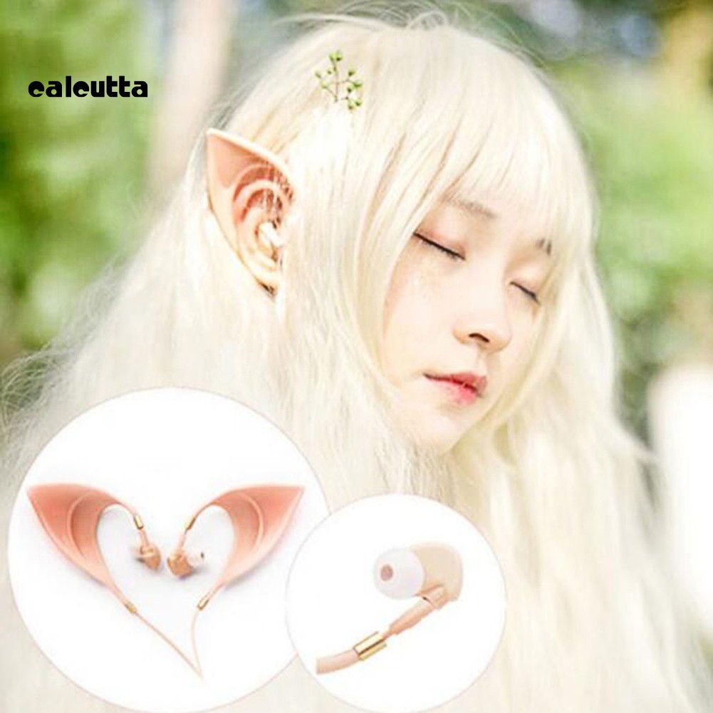 【Ready stock】3.5mm Cosplay Elf Ear Shape In-Ear Earphone Spirit Fairy Girl Headphone Gift