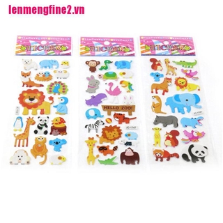 Bộ 5 tấm hình dán 3D các con vật dễ thương đáng yêu cho bé