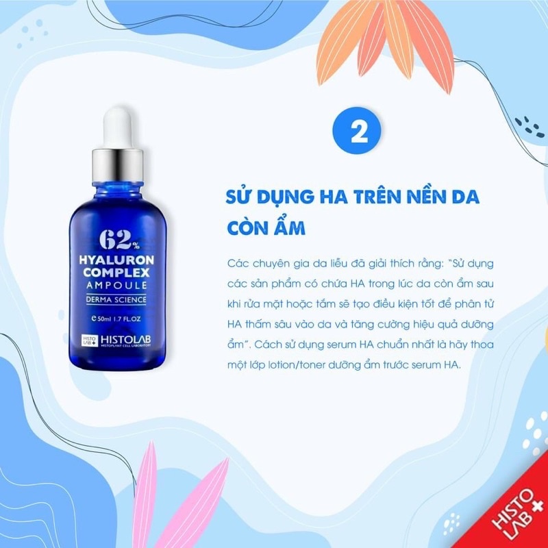 TINH CHẤT CẤP ẨM THIẾT YẾU 62HA HISTOLAB - HYALURON COMPLEX AMPOULE 62%