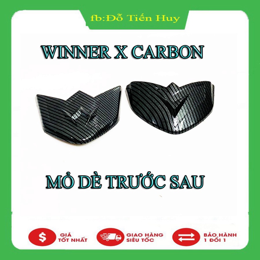 Ốp Mỏ Dè Xe Winner X Carbon Sẵn Keo 3M Dùng Cho Winner X V2 và V3 từ năm 2019 đến 2022 và 2023 ( 1 bộ trước + sau)