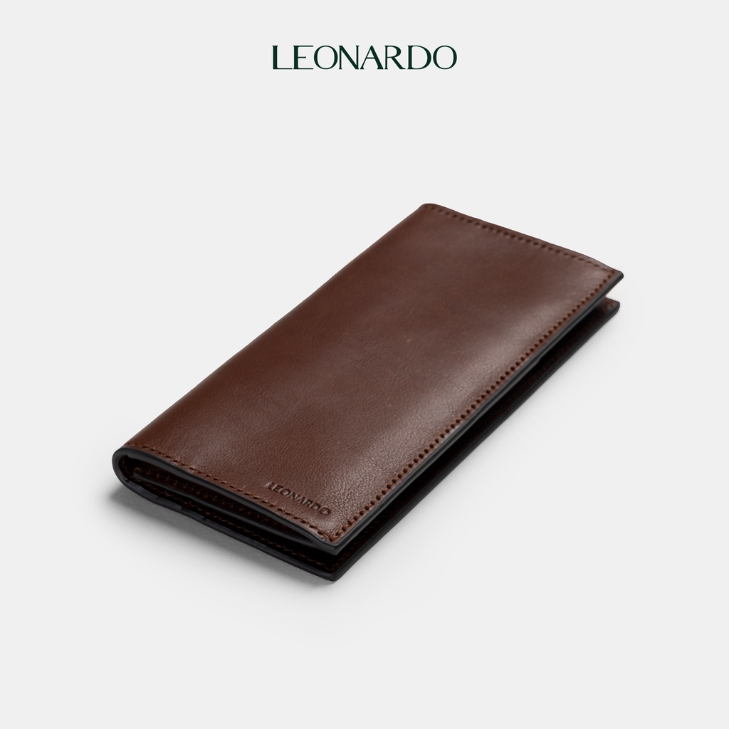 Ví Da Nam Dáng Dài Gập Đôi Leonardo - Mori Long Wallet - Da Vachetta Cao Cấp