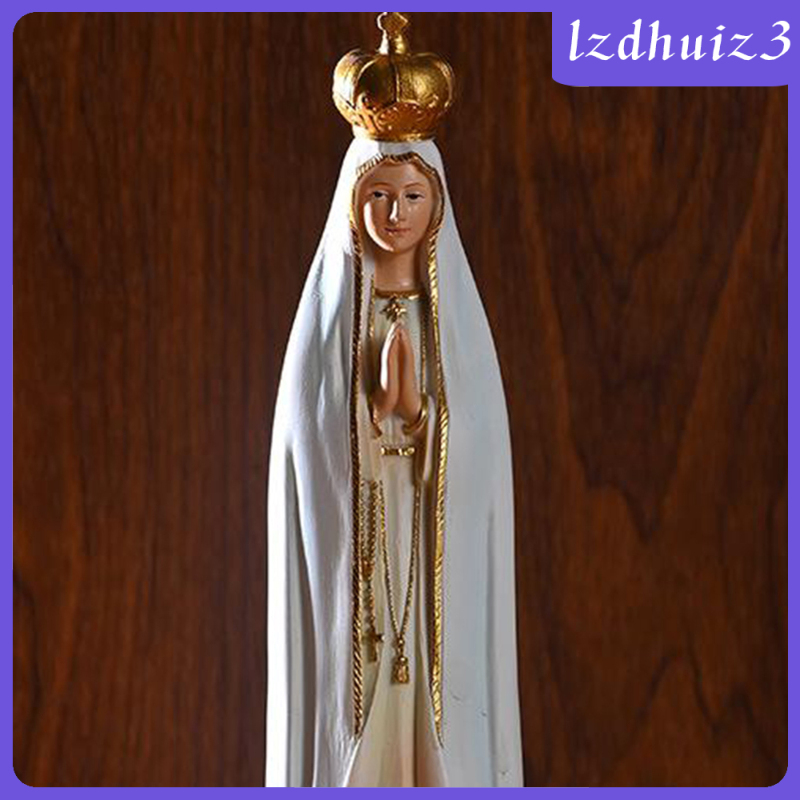 Gemgem Loey Our Lady of Virgin Mary Statue Figure, Mary Figure on Base, Renaissance Collection, Resin Sculpture, Religious Gift, Home Decoration