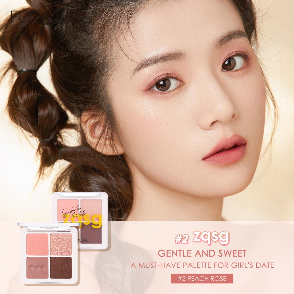 Bảng phấn mắt FOCALLURE 4.8g nhiều màu nhũ lì sắc tố cao chuyên dụng