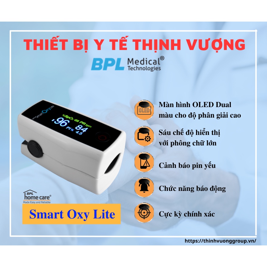 Máy đo spo2 nồng độ oxy máu bpl smart oxy lite chính hãng, độ chuẩn xác cao - ảnh sản phẩm 3