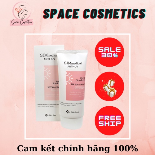 Kem chống nắng SJM MEDICAL tặng kèm bông mút
