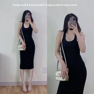 Váy body dáng dài chất co giãn