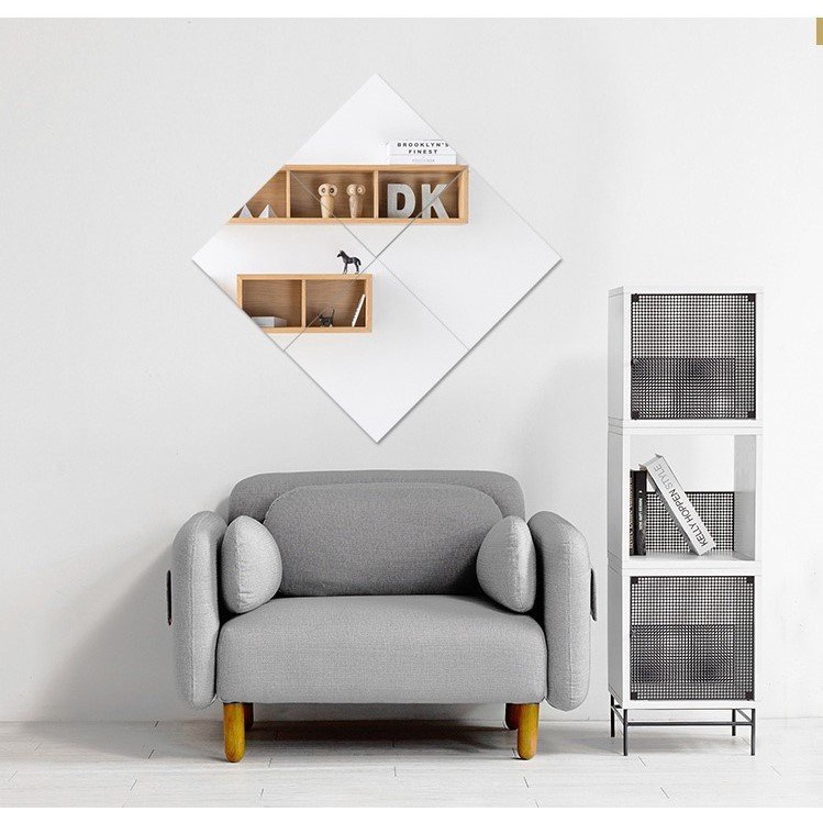 Gương dán tường nhà tắm trang trí nhà cửa kích thước 30 x 30cm