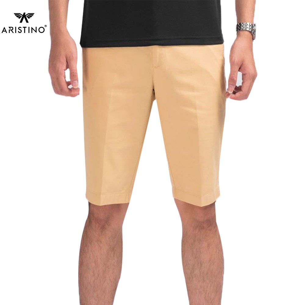 Quần short nam Aristino chất cotton thoáng mát, thấm hút mồ hôi tốt -  ASO052S8