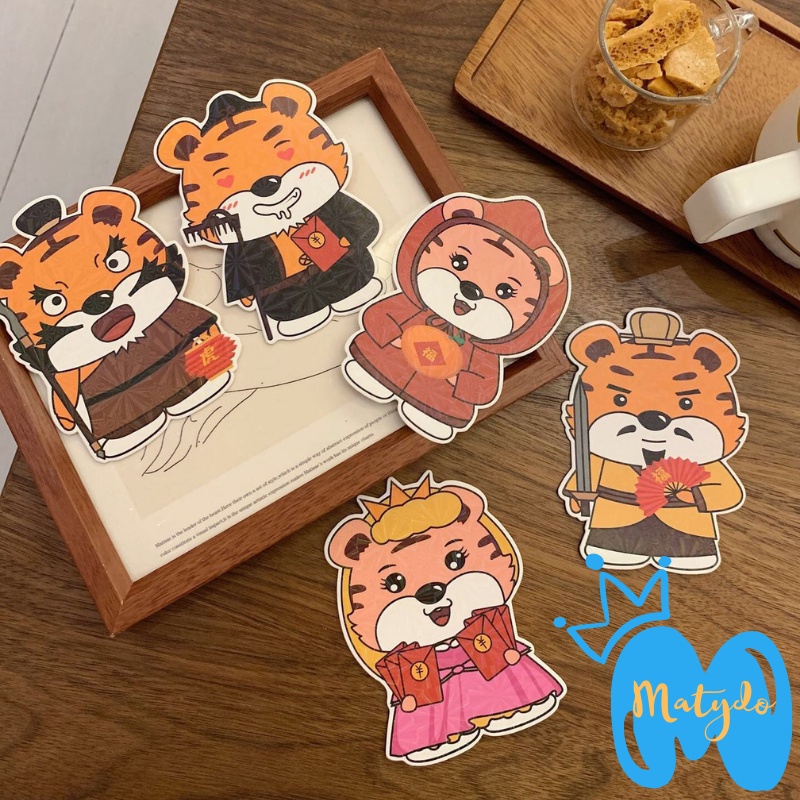 Bao lì xì hoạt hình chibi năm 2022 nhâm dần có hình chú hổ đáng yêu mừng tuổi cho bé được chọn mẫu