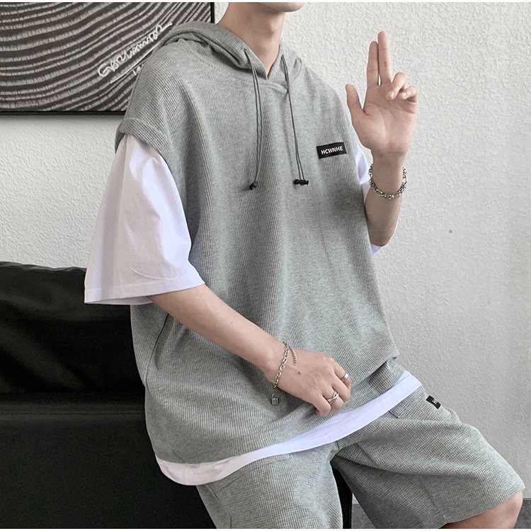 Bộ Quần Áo Nam Nữ Unisex Ngắn Tay Có Mũ Mùa Hè Thời Trang  Zenkonu QA NAM 1000109