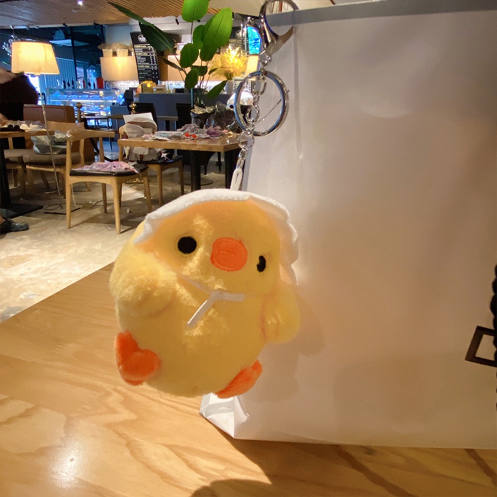 Đồ Chơi Búp Bê Nhồi Bông Hình Chú Gà Đội Mũ Mini Dễ Thương Dùng Làm Quà Tặng Sinh Nhật Cho Bé Gái nhồi bông đáng yêu xinh xắn