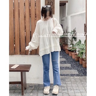 Áo babydoll thô đũi