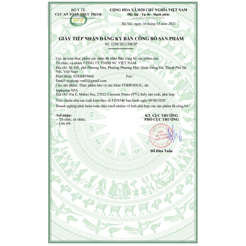 Sắt hữu cơ Ferrodue vị dâu